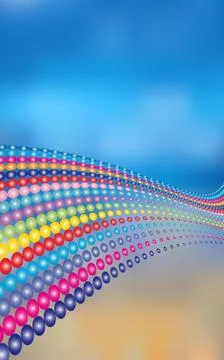 Abstract background with colored balls Stock Illustration