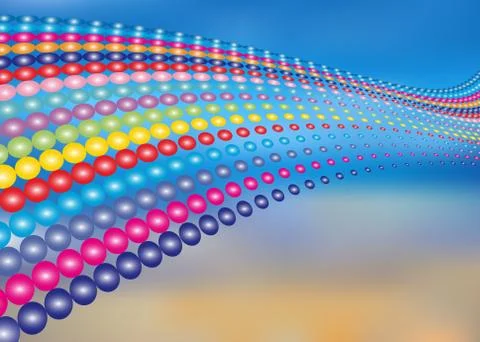 Abstract background with colored balls Stock Illustration