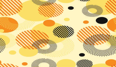Abstract background colored circles design striped dots design Stock Illustration