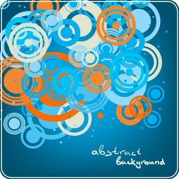 Abstract background of colored circles Illustrazione stock