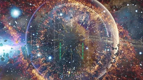 Abstract background with colored connecting points and lines. Stock Footage 77255808