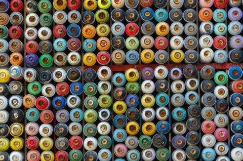 Abstract background of colored cylinder Stock Photos