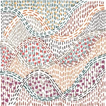Abstract background with colored dots and lines Stock Illustration