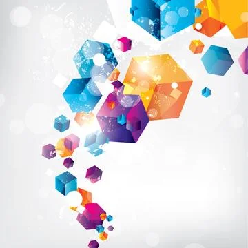 Abstract background with colored elements. Abstract vector illustration with Illustrazione stock