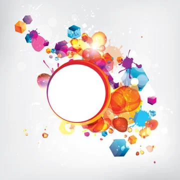 Abstract background with colored elements. Abstract vector illustration with Stock Illustration