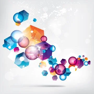 Abstract background with colored elements. Abstract vector illustration with Illustrazione stock