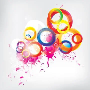 Abstract background with colored elements. Abstract vector illustration with Illustrazione stock