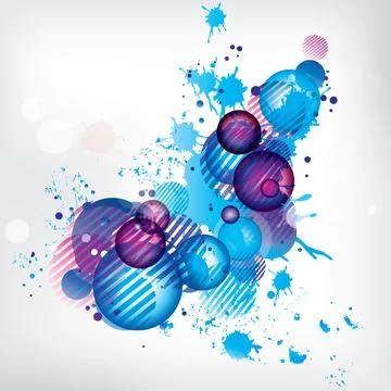 Abstract background with colored elements. Abstract vector illustration with 스톡 일러스트