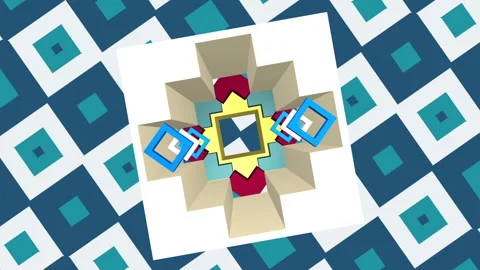Abstract background with colored geometric elements Stock Footage 119051592