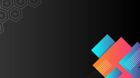 Abstract Background Colored Geometric Shapes with Hexagona Stock Illustration