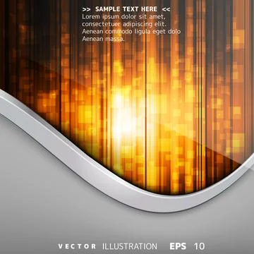 Abstract background with colored lines and geometric elements Illustrazione stock