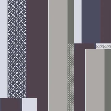 Abstract background with colored rectangles and simple patterns of small el.. Stock Illustration