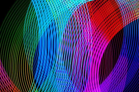 Abstract background of colored red, pink, yellow, green and blue stripes. The Foto stock