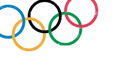 Abstract background with colored rings Stock Illustration