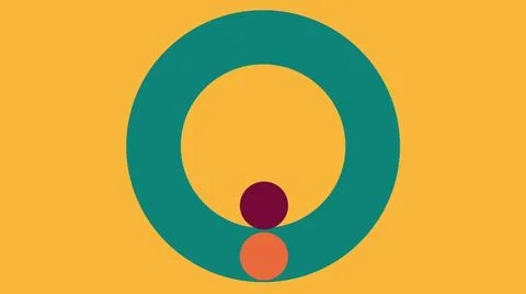 Abstract background from colored round shapes of different sizes, computer Stock Illustration