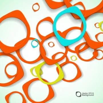 Abstract background of colored rounded bulk items Stock Illustration