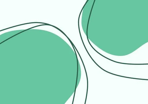 Abstract background with colored shapes and line art , minimalist background Stock Illustration