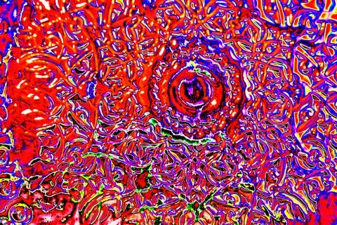 Abstract background of colored spots of light in the form of waves, wavy gl.. Ilustración de archivo