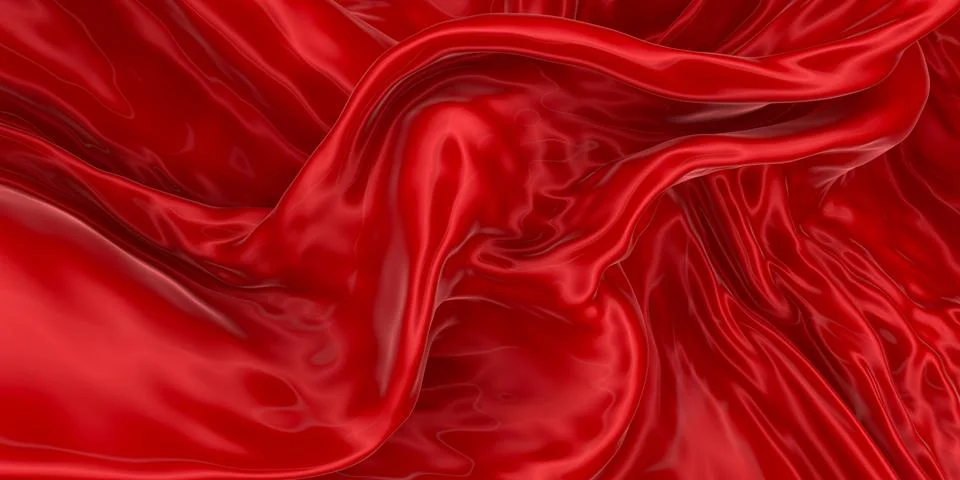 Abstract background of colored wavy silk or satin. Stock Illustration