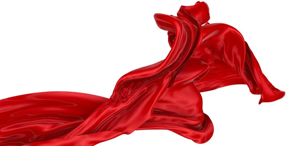 Abstract background of colored wavy silk or satin. Stock Illustration
