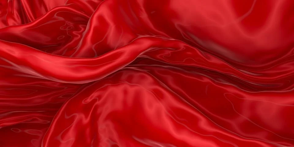 Abstract background of colored wavy silk or satin. Stock Illustration