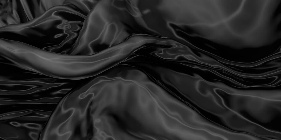 Abstract background of colored wavy silk or satin. Stock Illustration