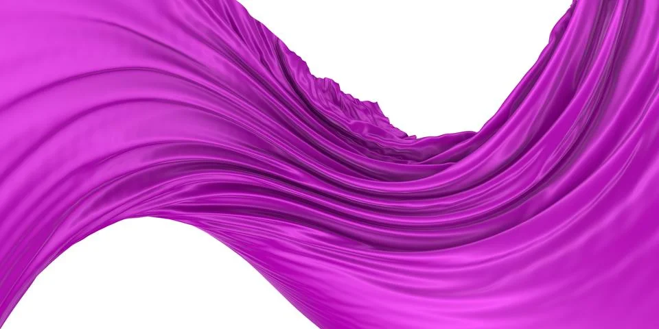 Abstract background of colored wavy silk or satin. Stock Illustration