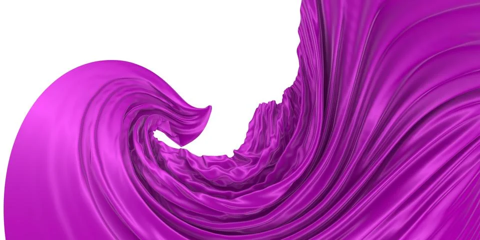 Abstract background of colored wavy silk or satin. Stock Illustration