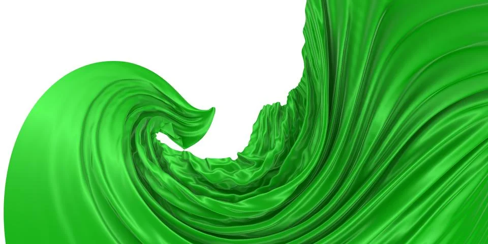 Abstract background of colored wavy silk or satin. Stock Illustration