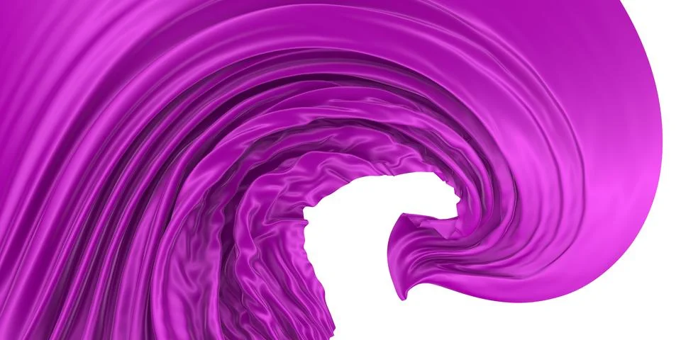 Abstract background of colored wavy silk or satin. Stock Illustration