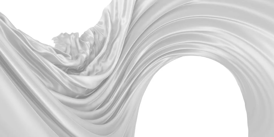Abstract background of colored wavy silk or satin. Stock Illustration
