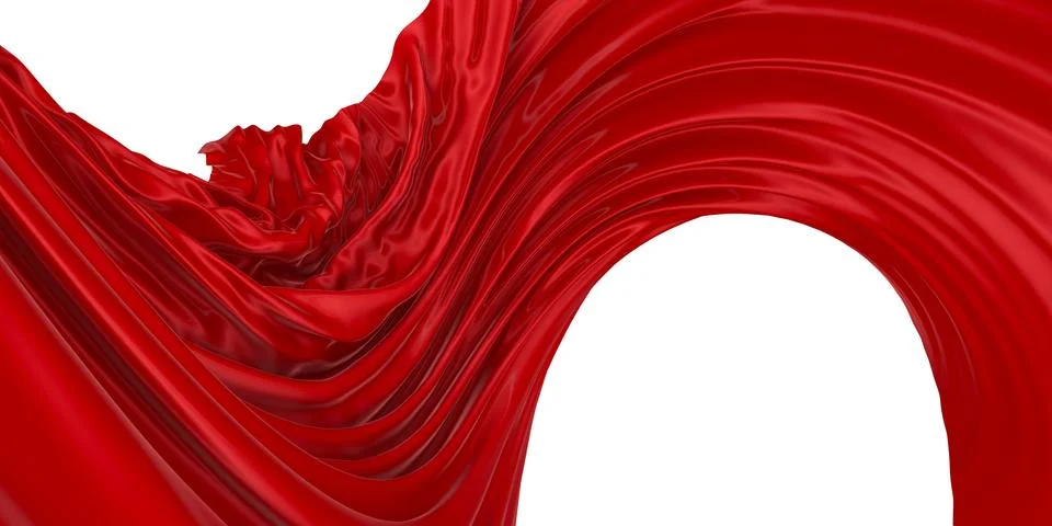 Abstract background of colored wavy silk or satin. Stock Illustration
