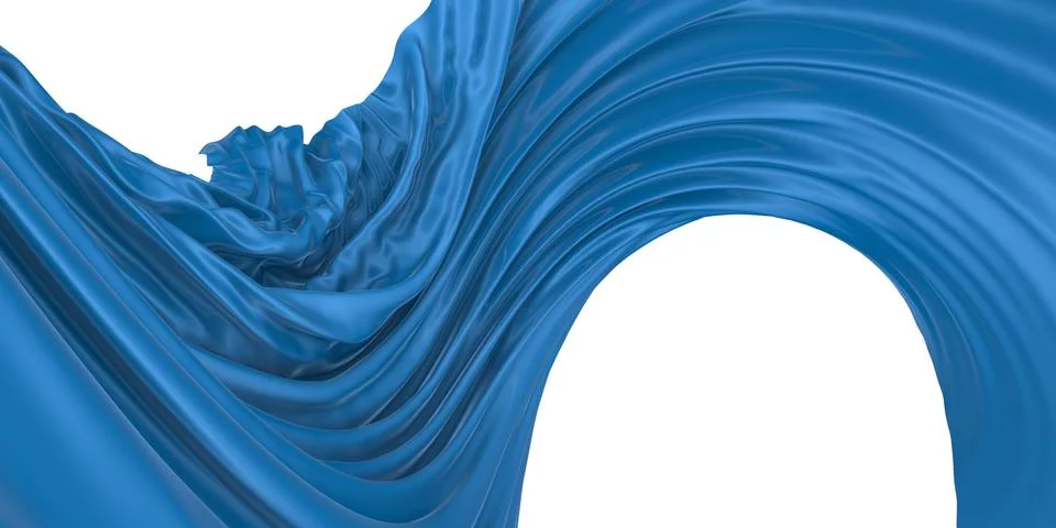 Abstract background of colored wavy silk or satin. Stock Illustration