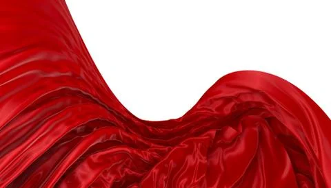Abstract background of colored wavy silk or satin. Stock Illustration