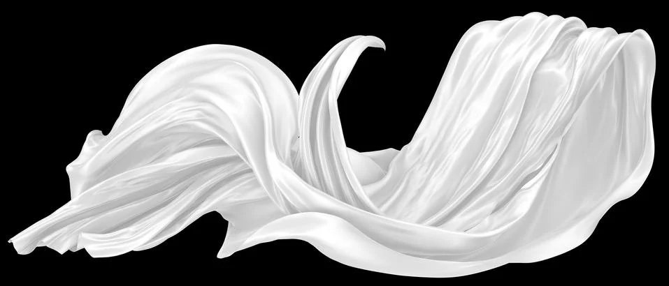 Abstract background of colored wavy silk or satin. Stock Illustration