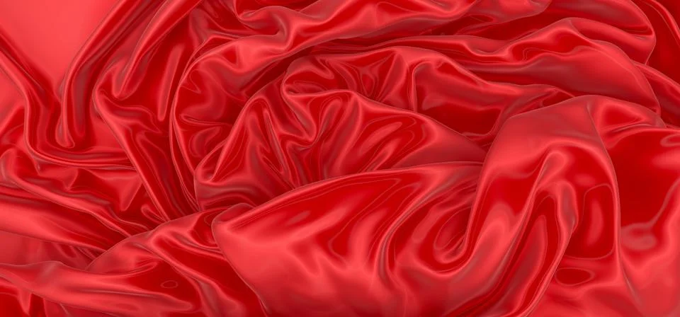 Abstract background of colored wavy silk or satin. Stock Illustration