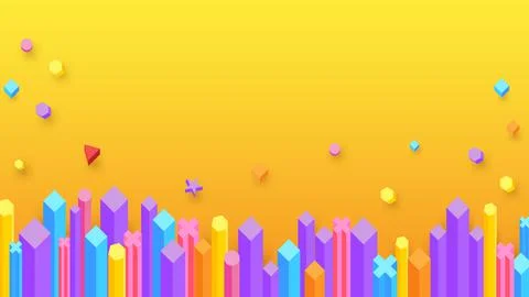 Abstract background colorful basic geometry Stock Illustration