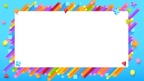 Abstract background colorful basic geometry Illustrazione stock