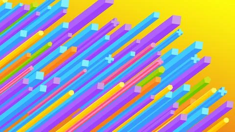 Abstract background colorful basic geometry 004 Stockillustratie