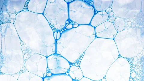 Abstract background with colorful bubbles, 4K. Bright soap foam. Ink transition. Stock Footage 144254995