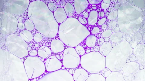 Abstract background with colorful bubbles, 4K. Bright soap foam. Ink transition. Stock Footage 144259989