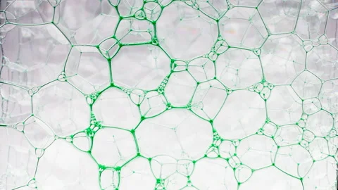 Abstract background with colorful bubbles, 4K. Bright soap foam. Ink transition. Stock Footage 144260401