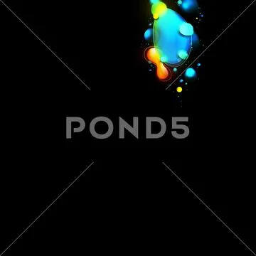 Abstract Background with Colorful Bubbles in Adobe Photoshop PSD Template