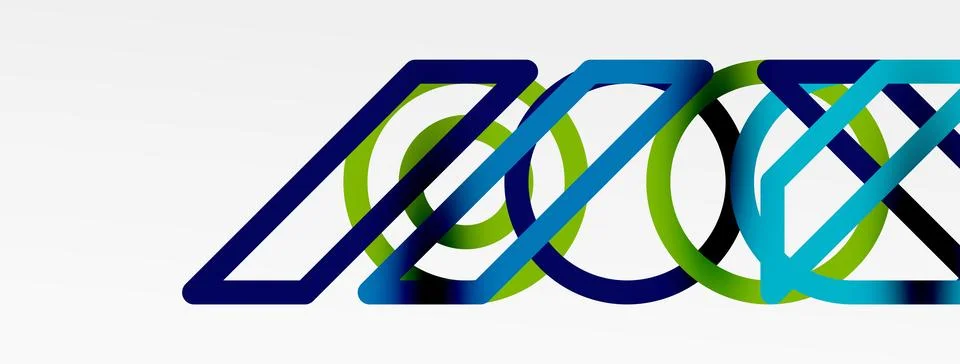 Abstract background - colorful circle lines technology or business digital 스톡 일러스트