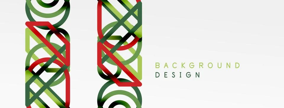 Abstract background - colorful circle lines technology or business digital Stock Illustration