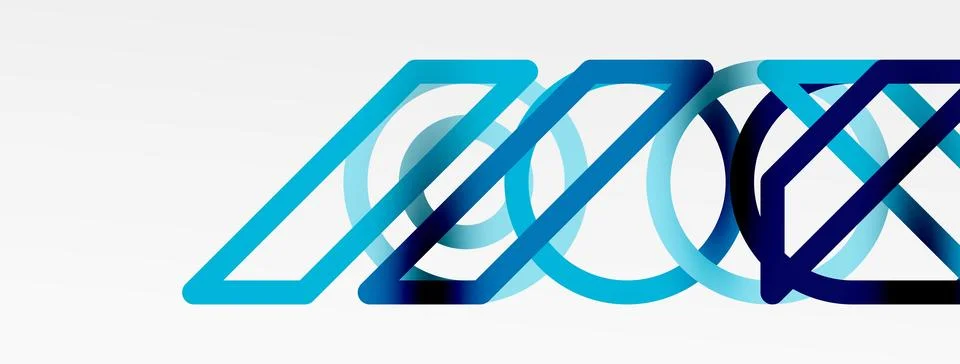 Abstract background - colorful circle lines technology or business digital Stock Illustration