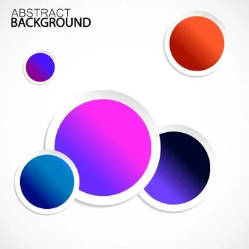 Abstract background with colorful circles. Vector geometric design Stock Illustration