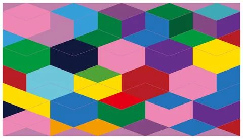 Abstract background with colorful cubes. vector illustration. design template. Stock Illustration