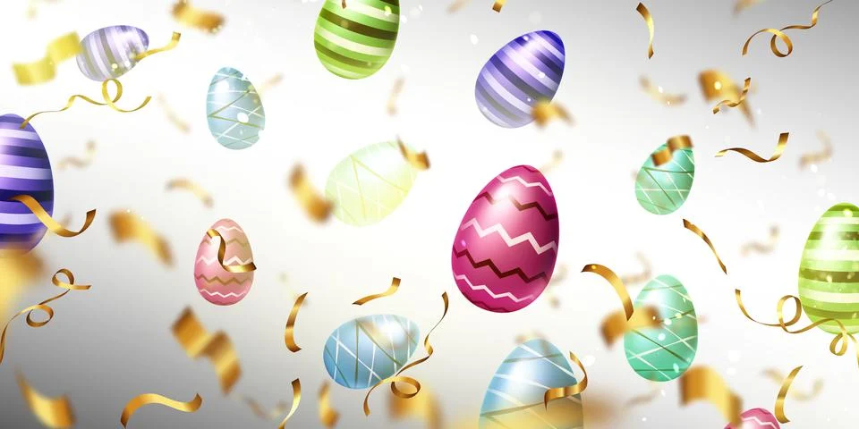 Abstract background with colorful Easter eggs Stock Illustration