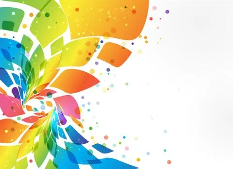 Abstract background, colorful element on white background Stock Illustration